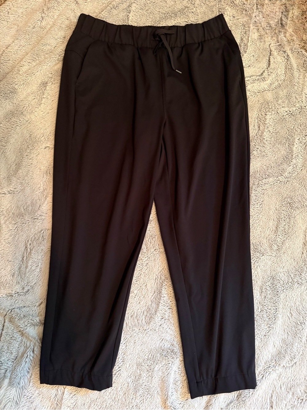 Talbots black athleisure jogger pants with a elastic drawstring size large